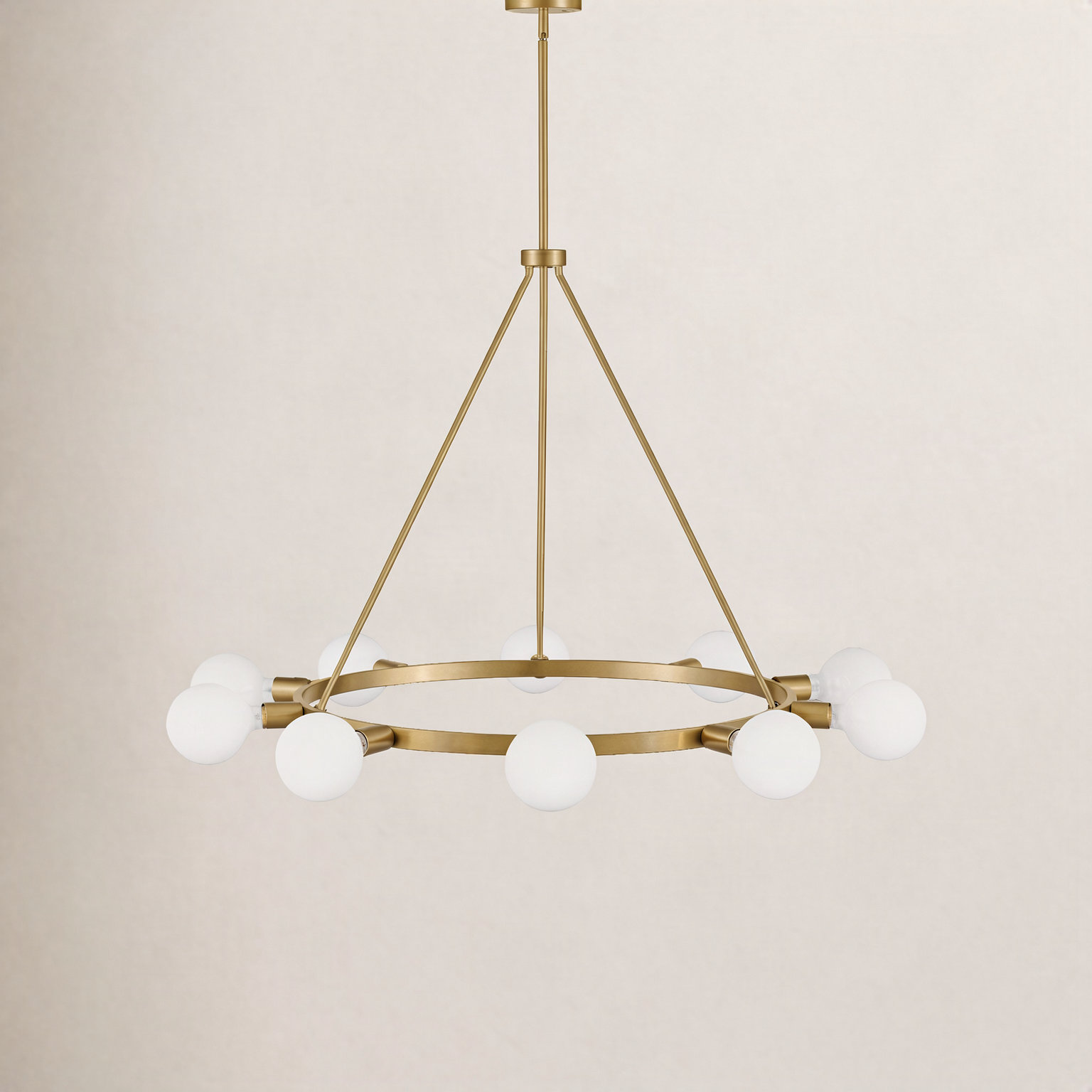 Carolee Chandelier, Lacquered Brass