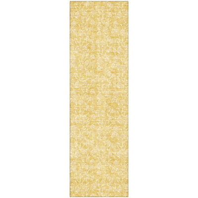 Premium Machine Washable Prisco Gold Rug