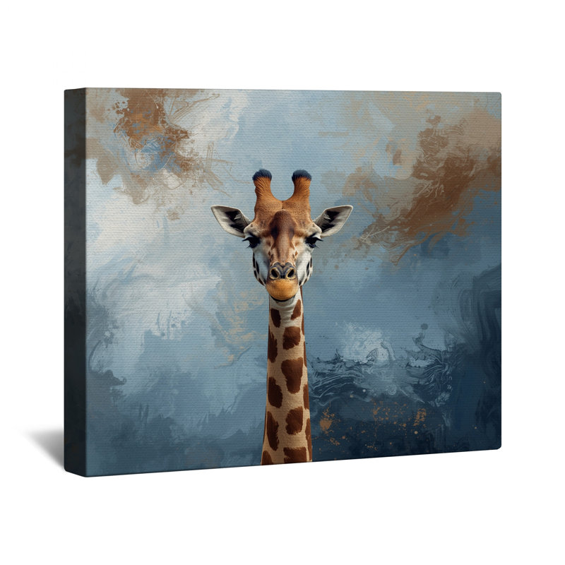 Portrait de girafe, toile tendue abstraite en plusieurs tailles, 20 x 24 pouces