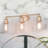Denroy 3 - Light Dimmable Rose Gold Vanity Light