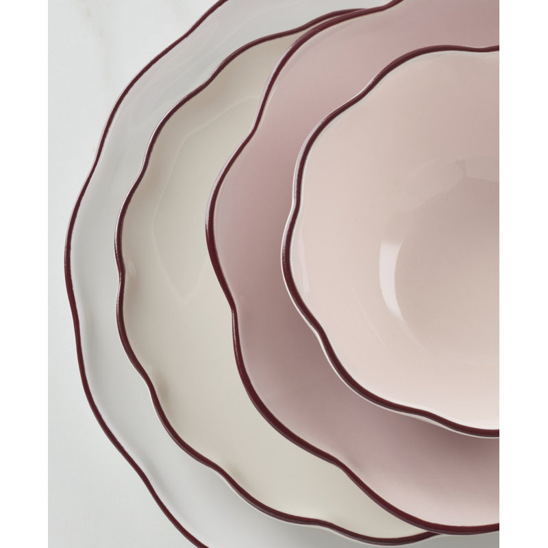 Garden Party 16-Piece Dinnerware Set, Pink