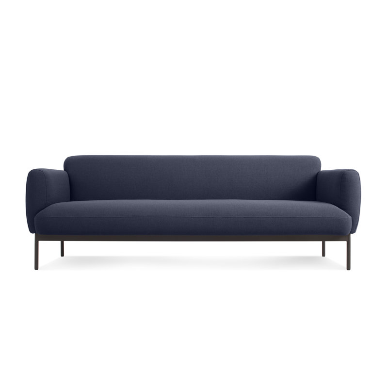 Puff Puff Sofa, Edwards Light Grey Crossweave, 31" H x 87" W x 35" D