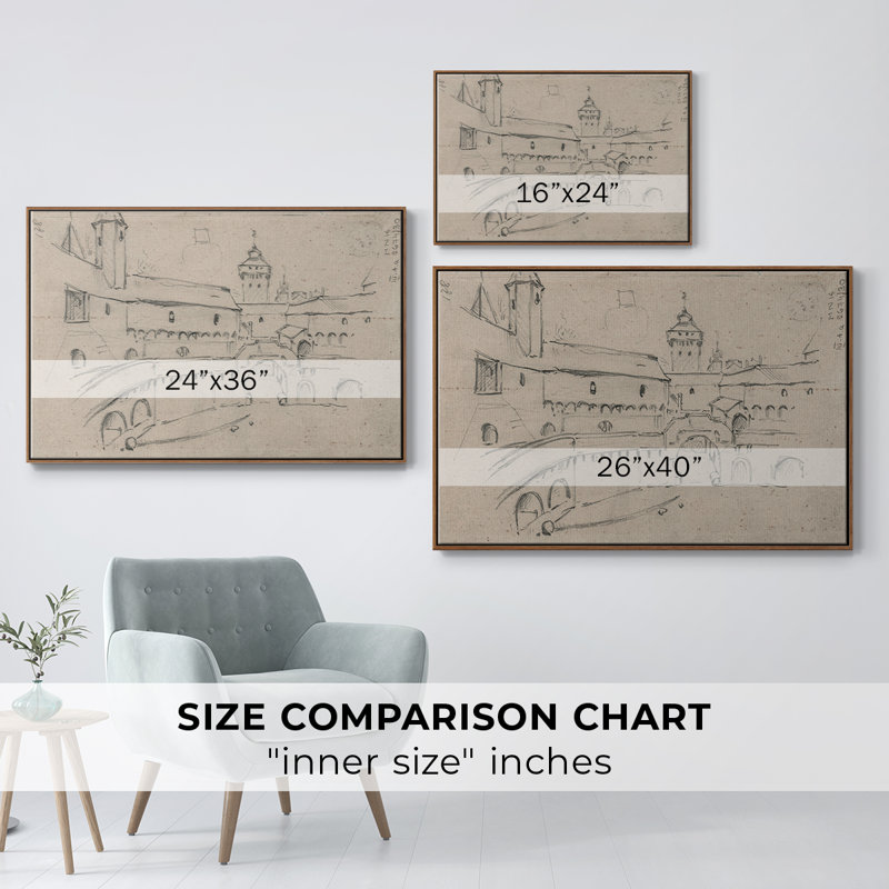 Croquis rétro-Lxxl, H 25 po x l 37 po x P 2 po, Toile encadrée noyer flottant
