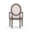 Fauteuil Goeffrey, brun foncé et beige
