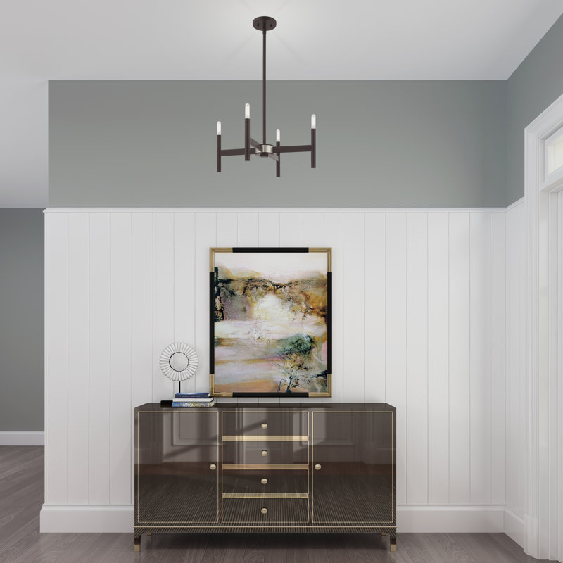 Martella 5-Light Chandelier, Bronze, 4 lumières