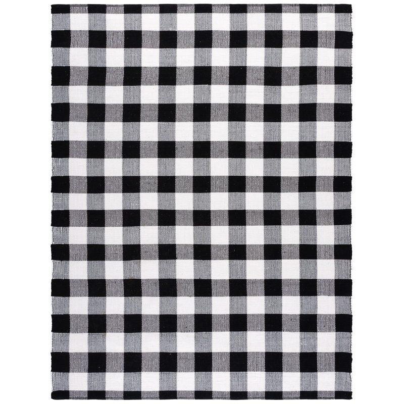 Montauk 180 Hand Woven 80% Paper Chindi; 20% Cotton Machine Washable Plaid Rug, Rectangle 8' x 10'