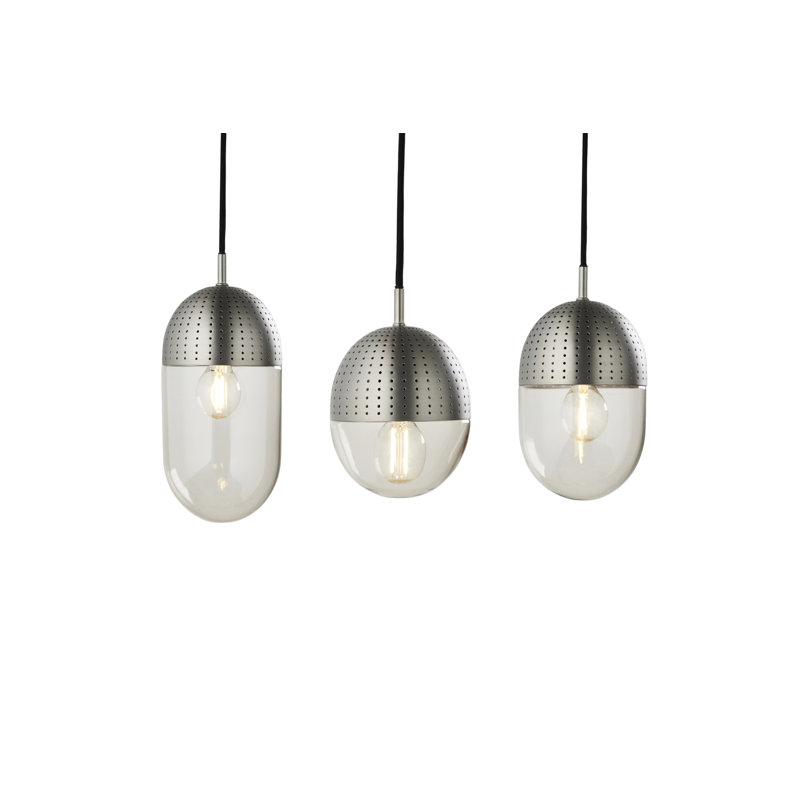 Dot Pendant (Small), Satin Plated/Smoked, Satin Plated