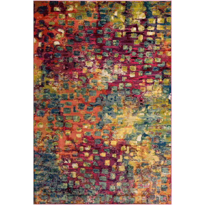 Corlenzo Washable Abstract Indoor Rug