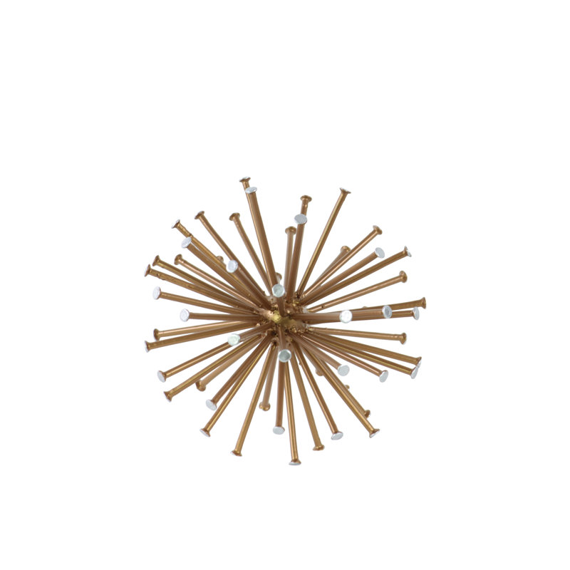 Sculpture ornement oursin en métal sea sea Delfina, H 6,5 po x l 6,5 po x P 6,5 po