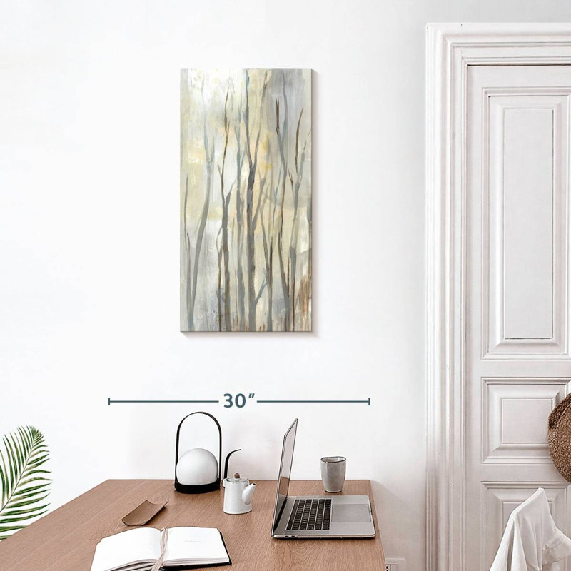 Wispy Birches II, 30" H x 15" W