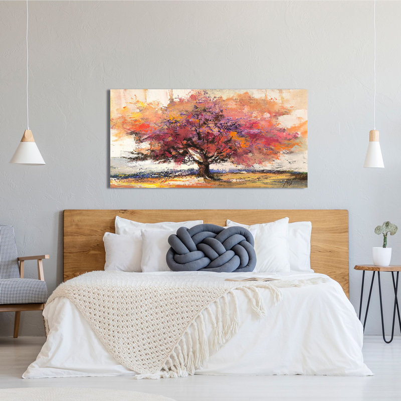 Autumn Tree by Luigi Florio - Wrapped Canvas Painting, 50cm H x 100cm W x 4cm D