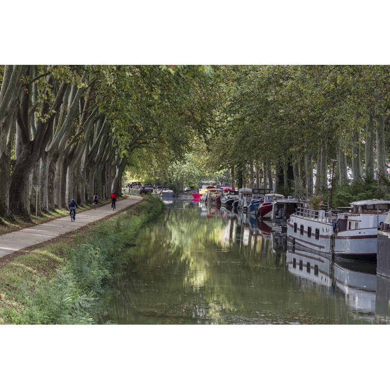 Canal Du Midi 1 Piece Wrapped Canvas Wall Art, 20.32cm H x 30.48cm W