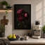 Burgundy Peonies Botanical - Wrapped Canvas-2059296860-2059296855