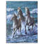 «Three Horses Courir en bord de mer», peinture-29489984-35111559