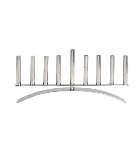 Stainless Steel Menorah with Oval Base