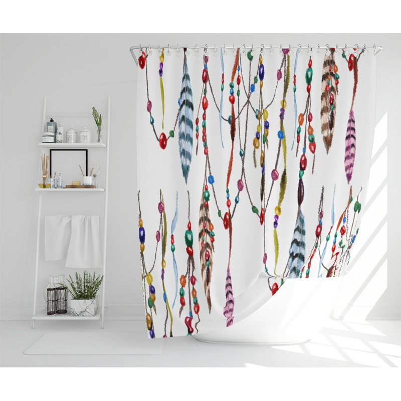 Buddleia Polyester Shower Curtain Set