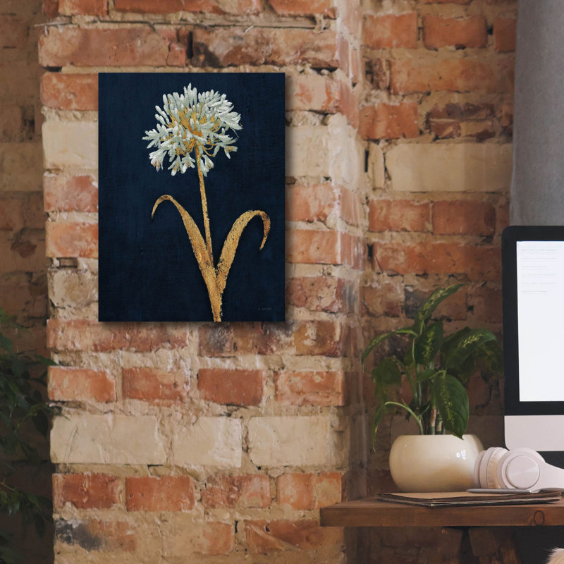 «Shimmering Summer 3 Indigo C» par James Wiens, art mural sur toile, H 16 po x l 12 po