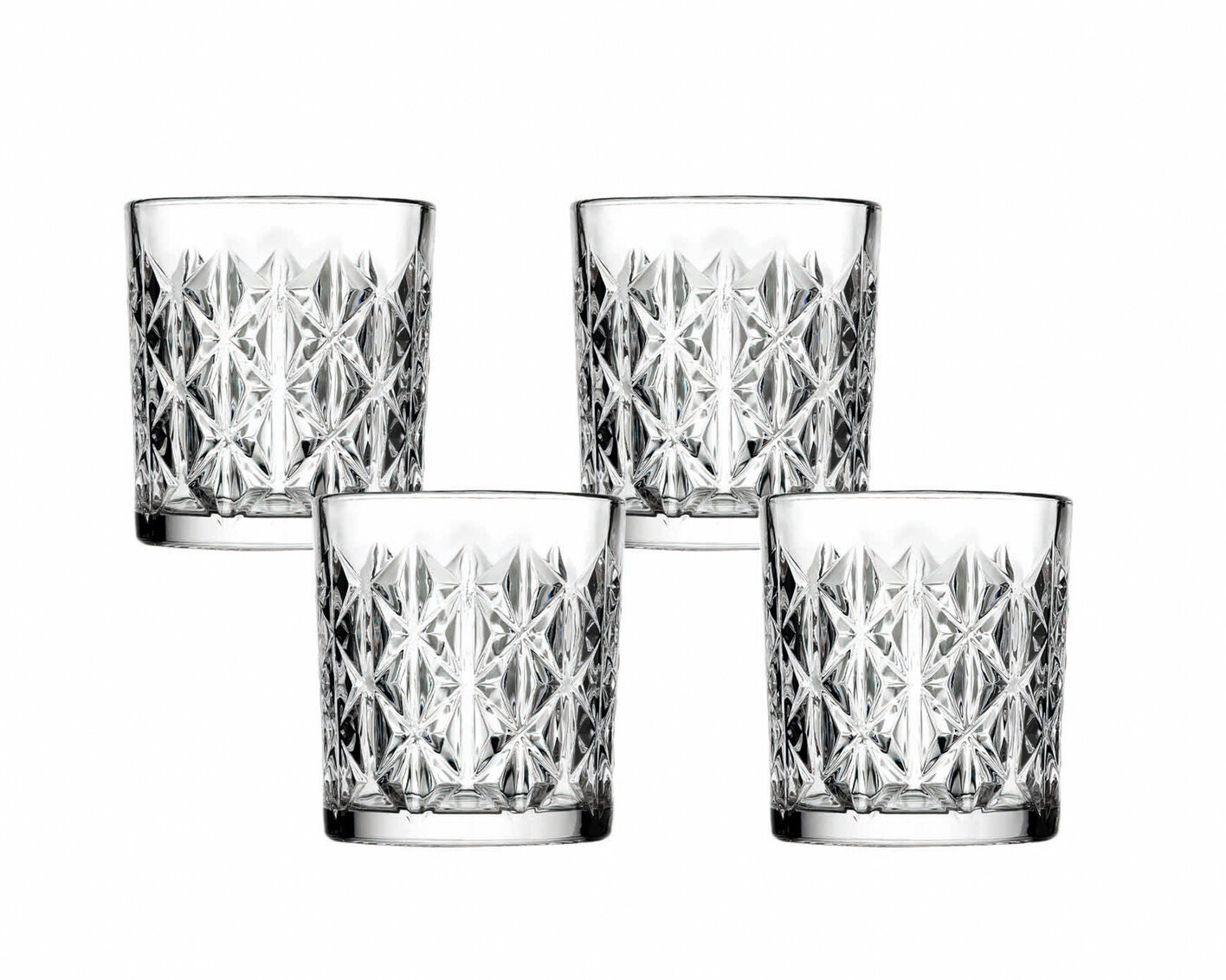 Godinger Stone Cold Double Old Fashioned Glass, Set of 2 - Black