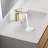 Brushed Gold Wide Blade Single-Hole Single-Handle Bathroom Faucet -63414223