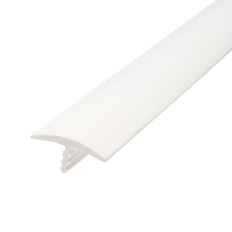 Plastique moulé en T de 1 po d'épaisseur x 1 po de largeur x 3 000 po de longueur, Gris tourterelle