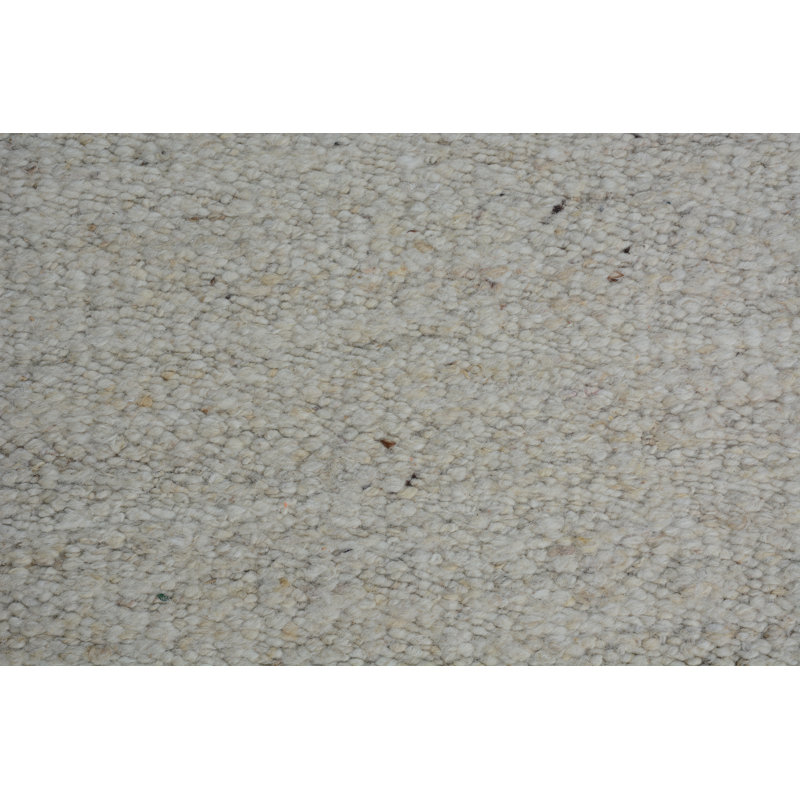 Nomad Hand Knotted Wool Geometric Area Rug, Rectangle 12' x 15', Black/White