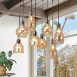 Aldahir 8 - Light Matte Black Cluster Pendant