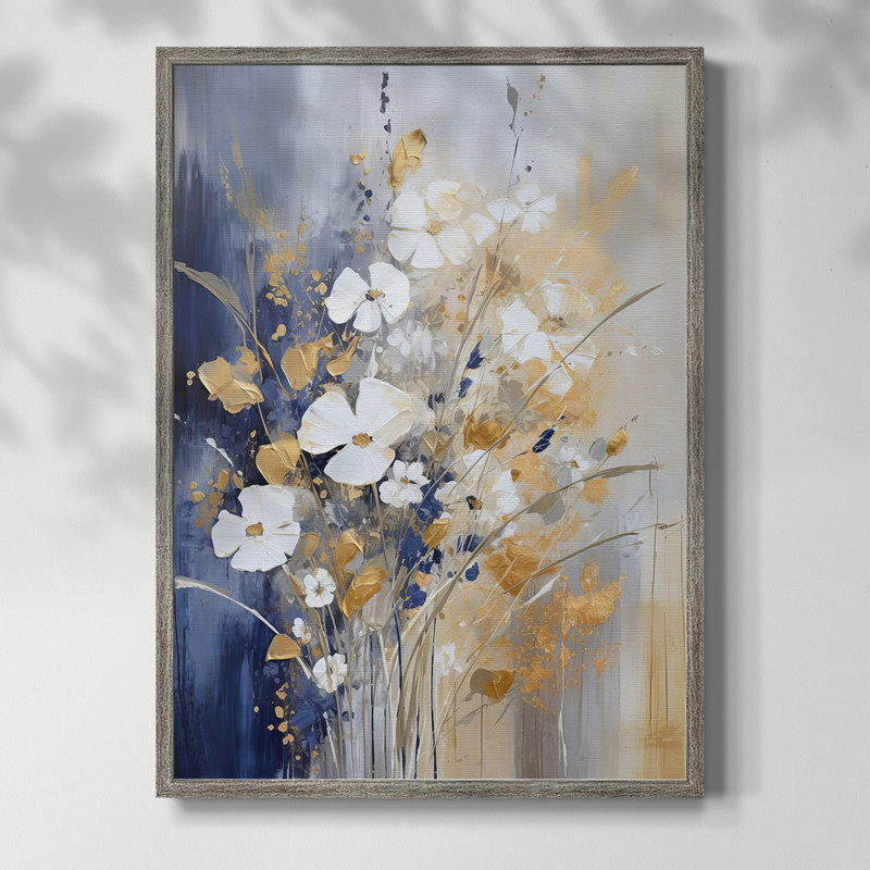 Reproduction encadrée FLORAL Series CCCCXXV - bois massif, H 15 po x l 12 po
