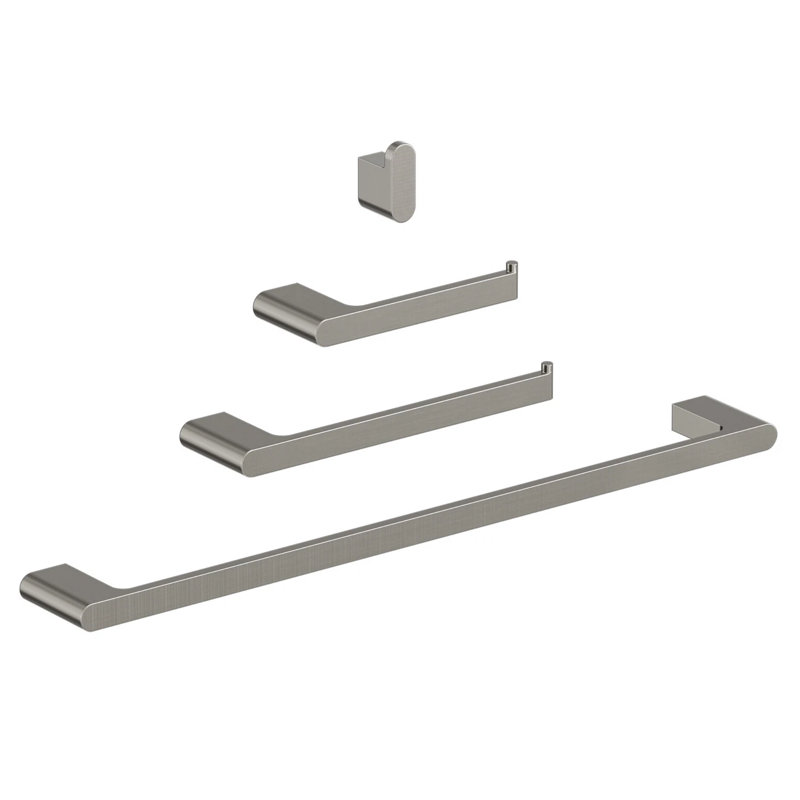 Ensemble de quincaillerie de salle de bain 4 pièces, Nickel brossé