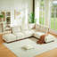 Canapé d'angle modulaire en boucle avec pouf-1363932895-1363932880