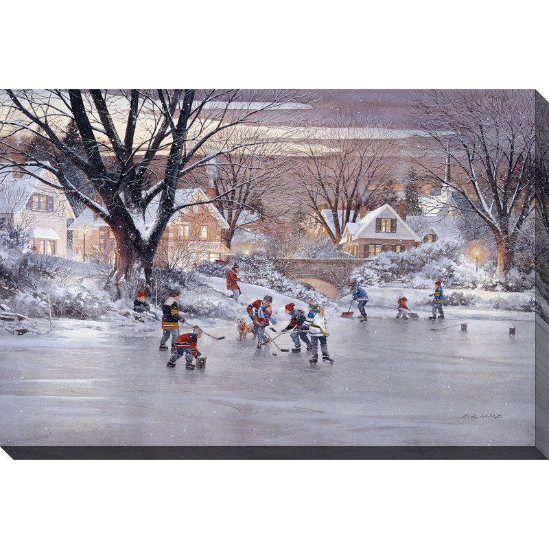 Art mural sur toile «Hometown Hockey», H 16 po x l 20 po