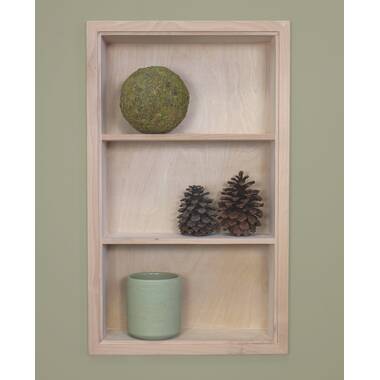 Durango 4 Piece Solid Wood Recessed Wall Shelf with Adjustable Shelves Timber Tree Cabinets Finish: White, Size: 21.5 H x 15.5 W x 3.5 D