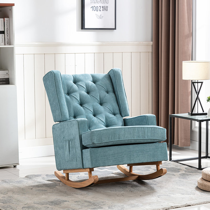 Chaise berçante Elliegrace, Vert menthe