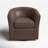 Hanshaw Faux Leather Swivel Barrel Chair-435540951