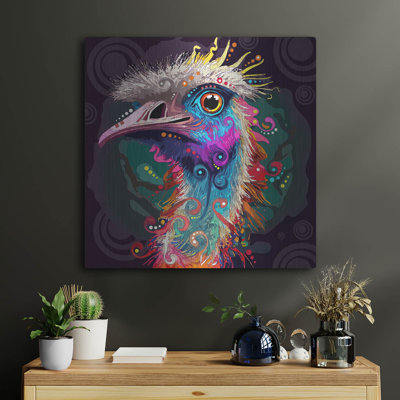 «Ostrich» par Dean Russo, art mural en métal