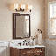 Éclairage pour salle de bain 3 lumières Savoy House Melrose en nickel satiné-319353766