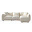 Canapé moderne à 3 places avec repose-pieds et repose-pieds Modern Mid-Century