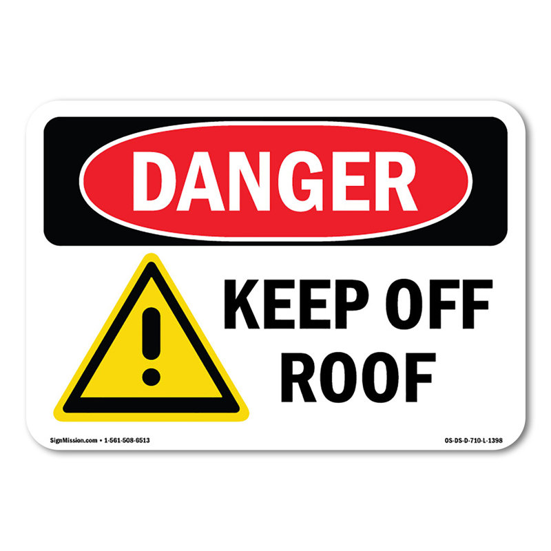 Panneau en plastique «Keep Off» 10 po x 7 po