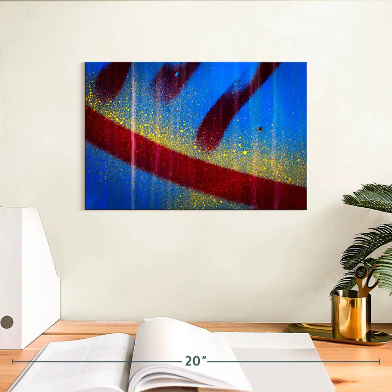 Avery éclaboussé bleu abstrait I, H 8 po x l 12 po
