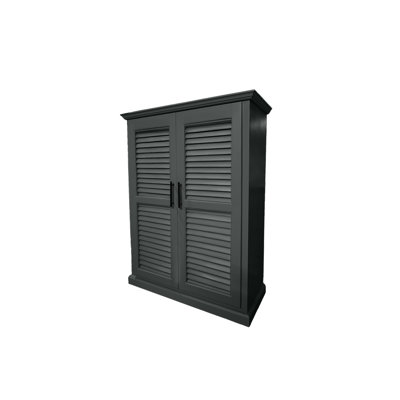 Armoire de cuisine en bois massif de style Shutter