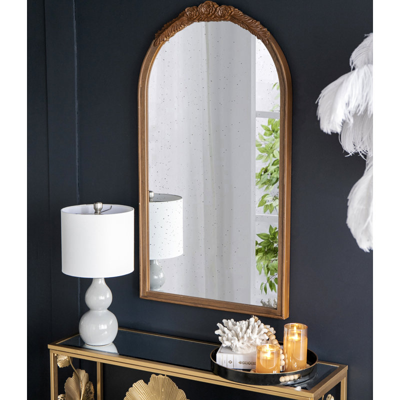 Miroir en bois manufacturé, 41.9" x 22.8", Brown