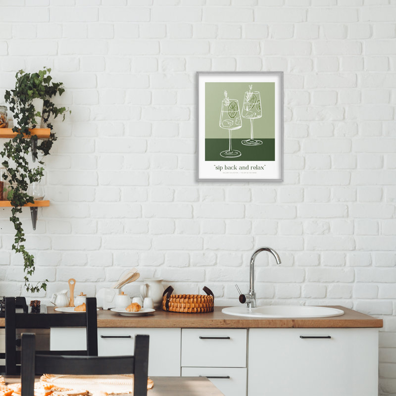 Giclée encadrée assise et détendue, Estampe numérique Farmhouse, H 14 po x l 11 po