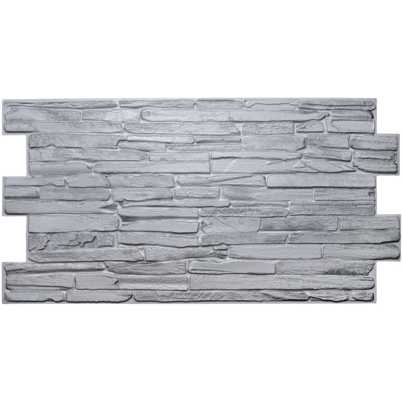 Falkirk 3D 38" x 19" Wall Panelling, Grey