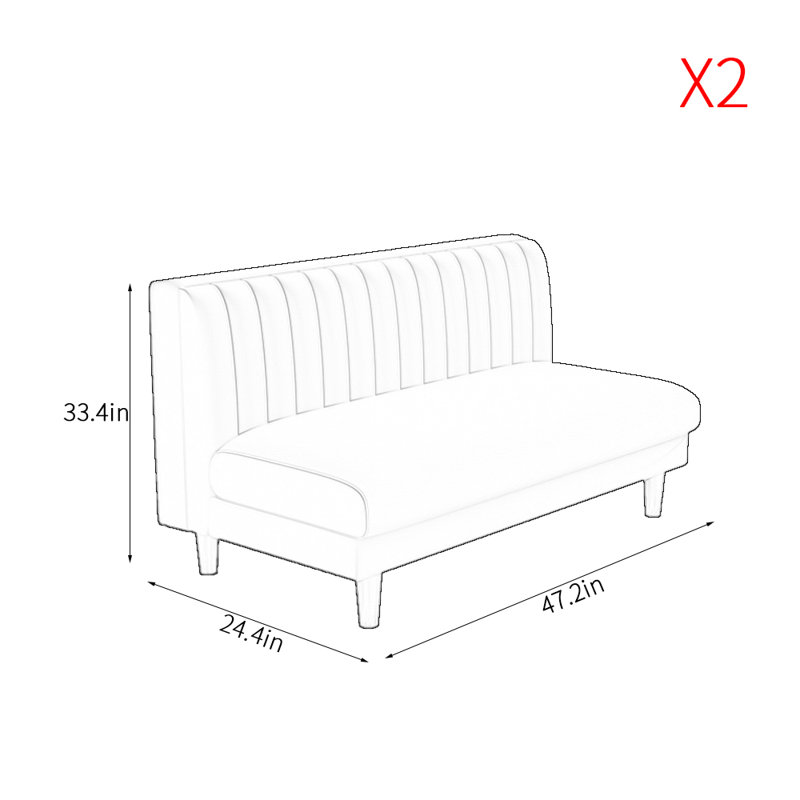 Modern simple cafe benches, Light Green