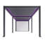 Pergola motorisée en aluminium à persiennes avec lumière DEL, écran électrique et capteur de pluie solaire-127714954