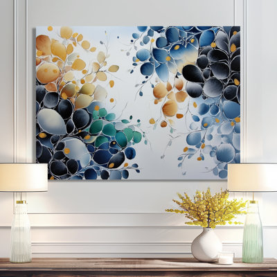 Winter Balance Of Wildflowers I - Art mural en métal floral, fleurs sauvages