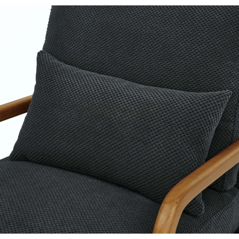 Chaise longue en bois, Dark Grey