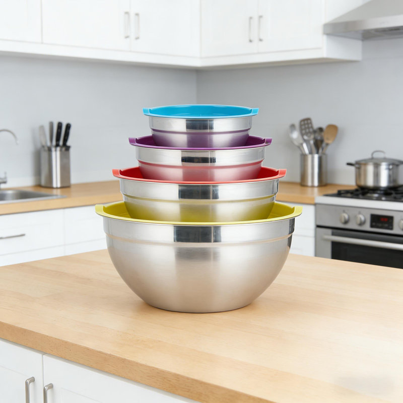 7 Nesting Mixing Bowls with Airtight Lids, Dishwasher Safe