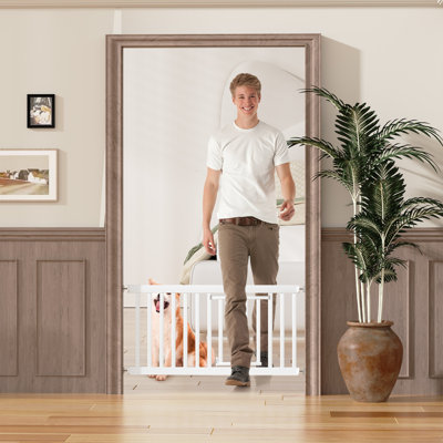 Barrière en métal pour animaux avec pression