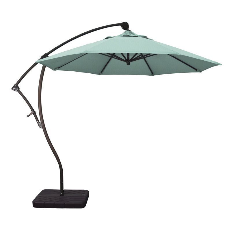 Parasol en porte-à-faux 9' Welwyn, Tissage uni Sunbrella® palette brume