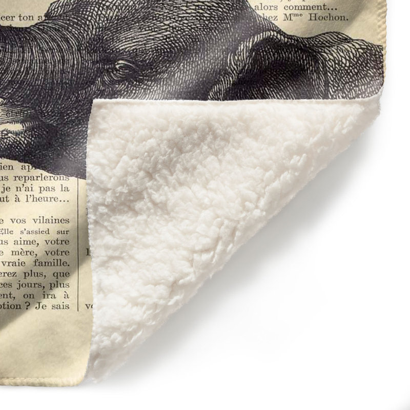  Couverture éléphant, 51 po x 60 po